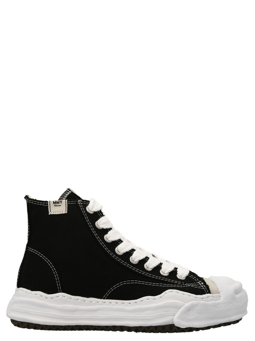 MAISON YASUHIRO BLACK HIGH TOP SNEAKERS 