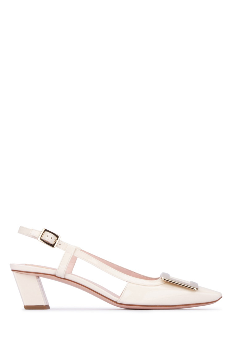 Roger Vivier White Slingback Heels