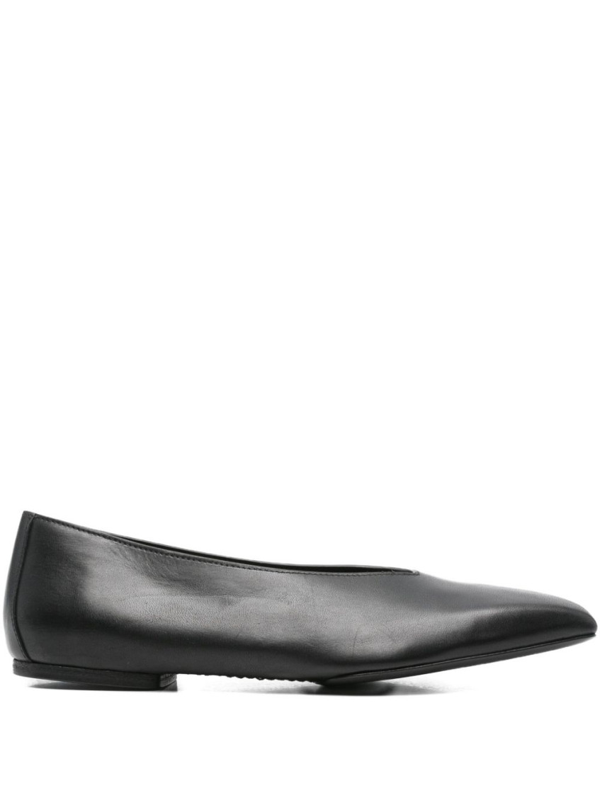 Rick Owens Black Leather Ballet Flats