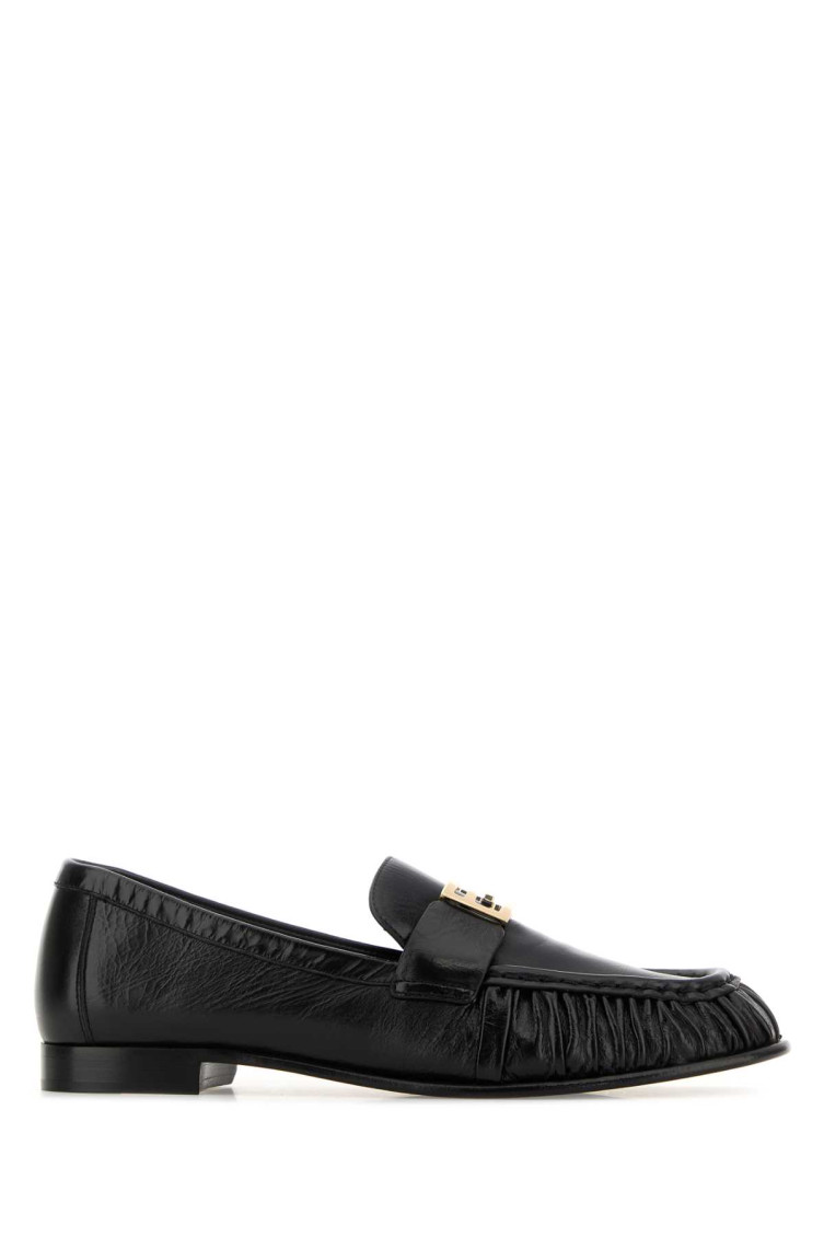 Fendi Black Leather Loafers