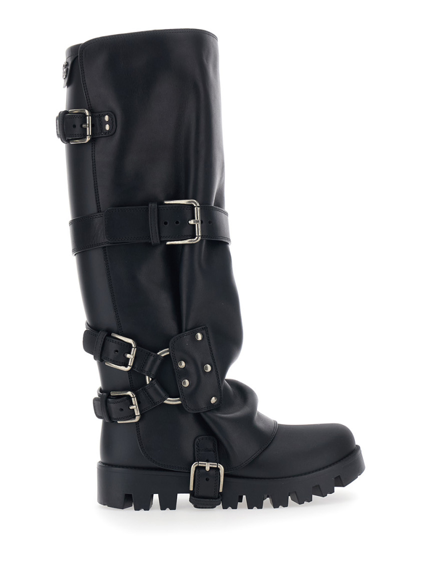 Dolce & Gabbana Black Leather Boots
