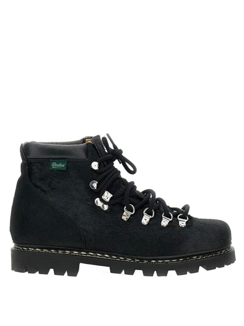 Paraboot Black Logo Hiking Boots In Multi