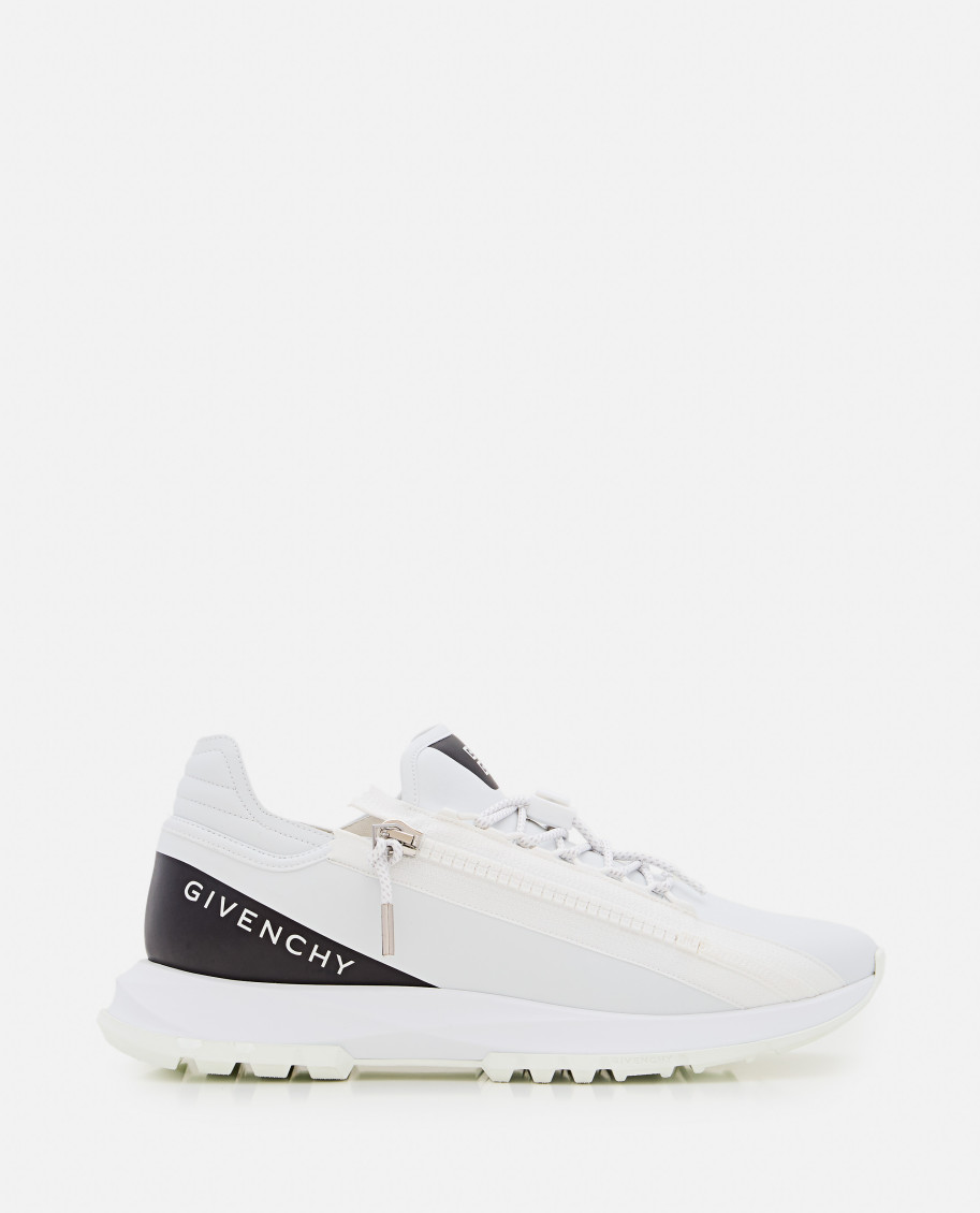 Givenchy Men Spectre Runner Leather Sneakers With 4g Side Zip Detail In Multi