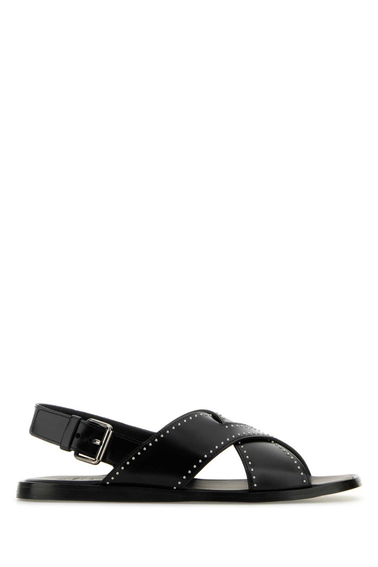 Church's Black Leather Oksana Sandals In Black
