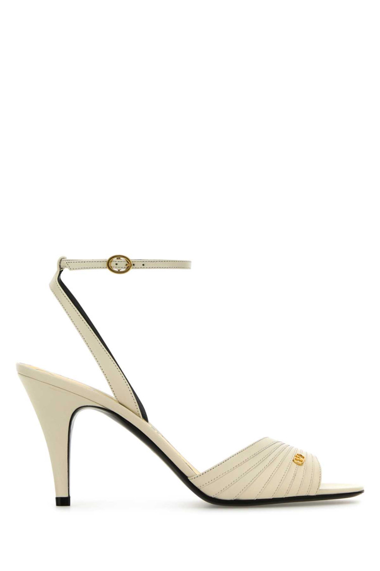 Valentino White Leather Heels In White
