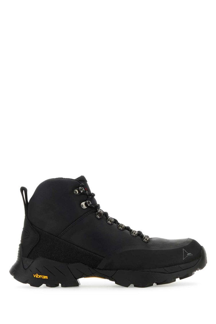 Roa Hiking Black Leather Andreas Sneakers In Black