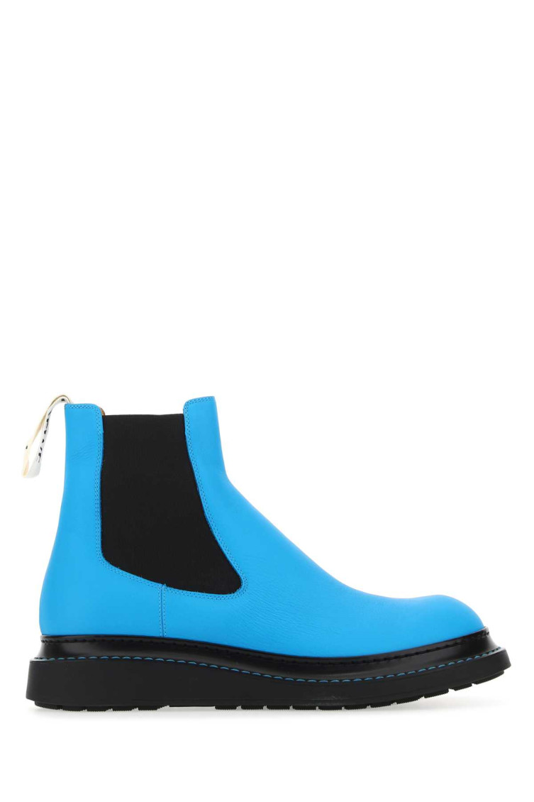 Loewe Logo Details Chelsea Boots In Blue