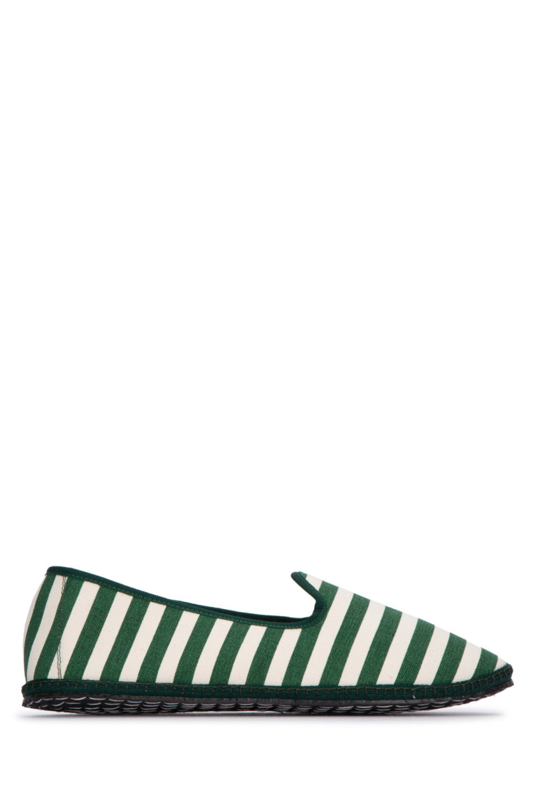 Vibi Venezia Loafers Jute Sole Canvas Upper In Green