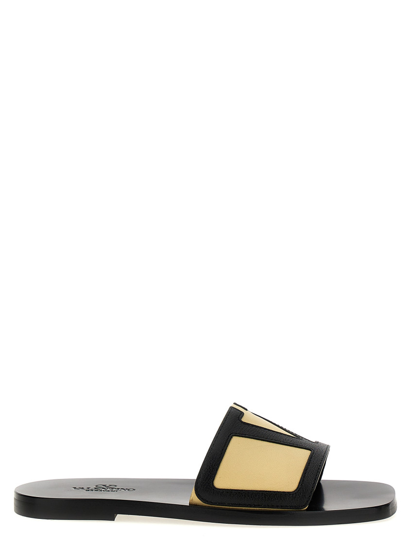 Valentino Garavani Viva Superstar Slide Sandal In Nappa Leather In Black