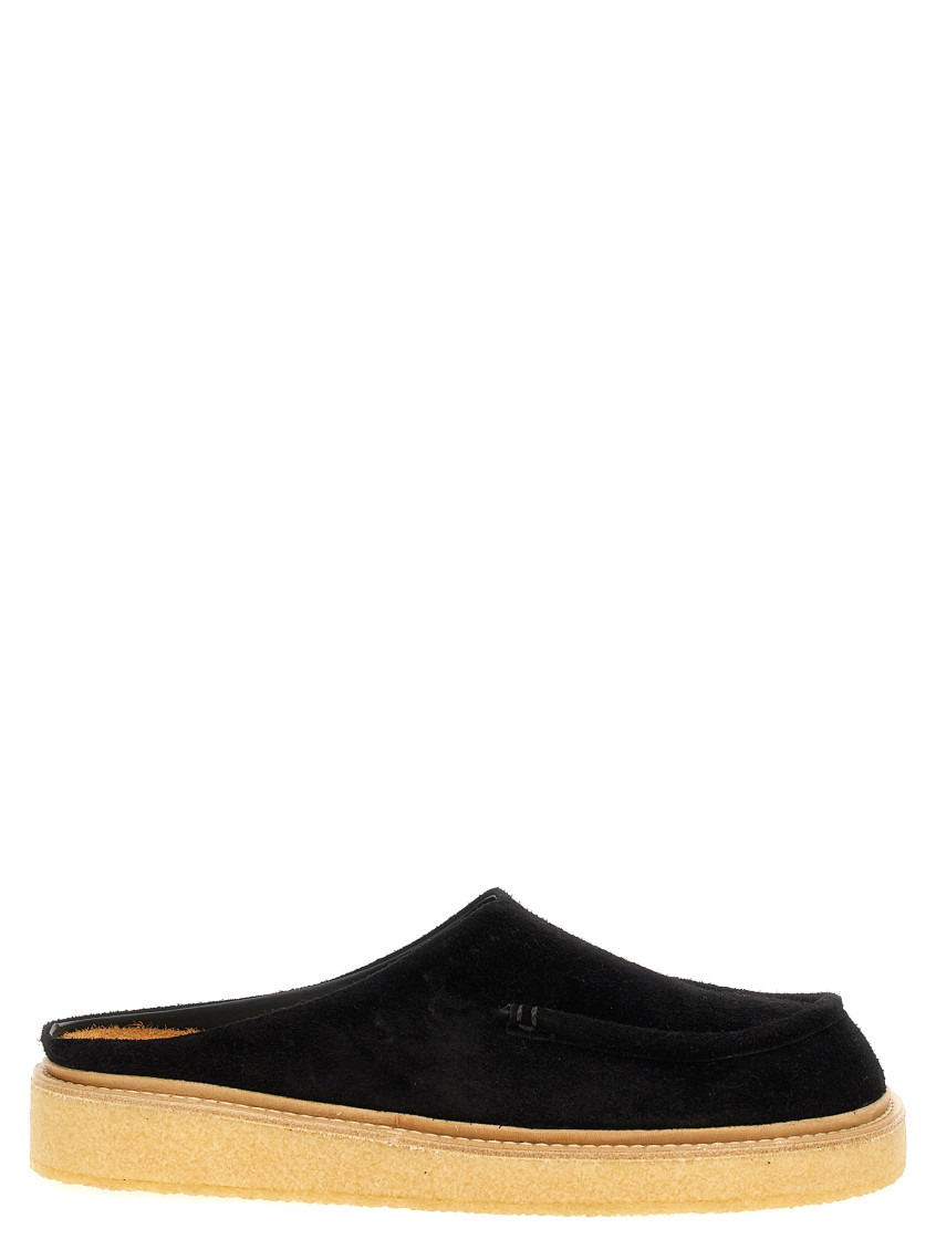 Marni Black Suede Slides for Men Online USA at Darveys.com