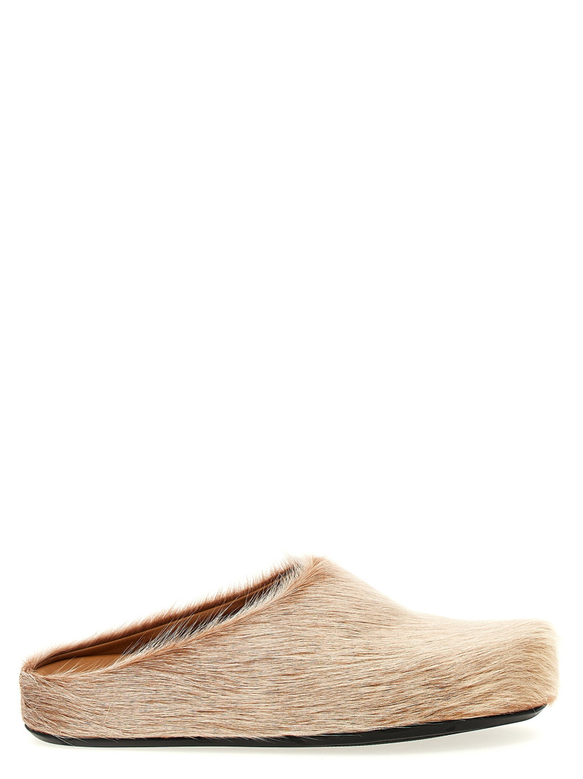 MARNI BEIGE SLIP ON SLIDES 