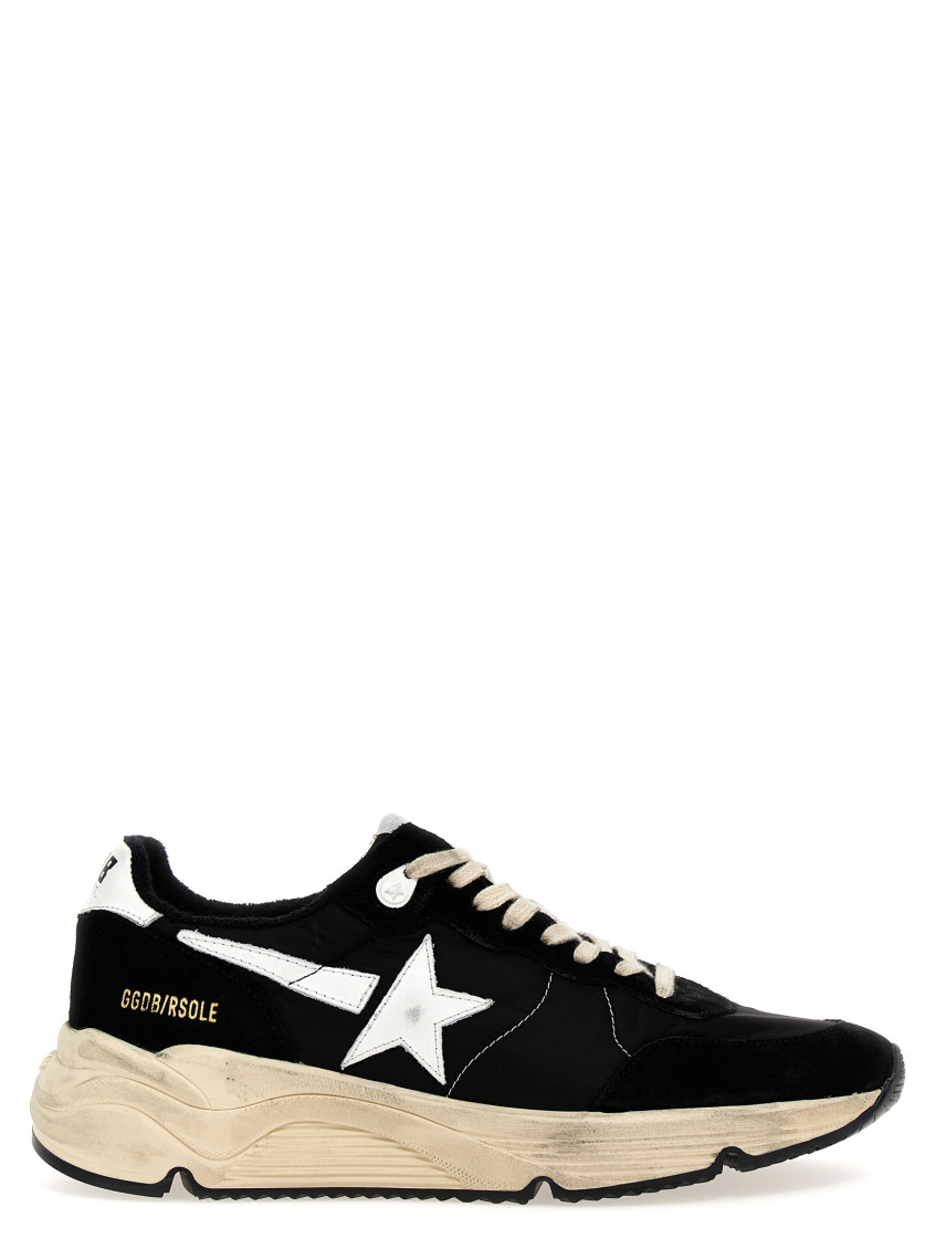 Golden Goose Men Running Sole Sneakers In Black