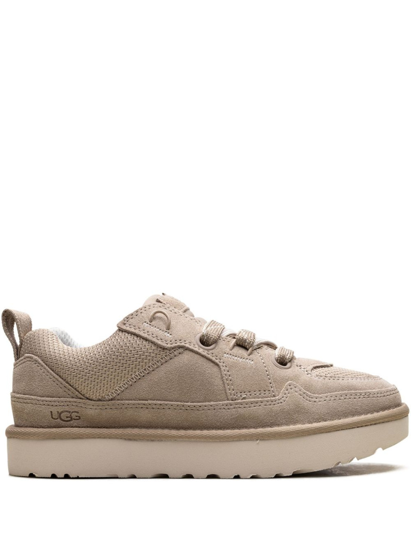 Shop Ugg Beige Lace Up Sneakers