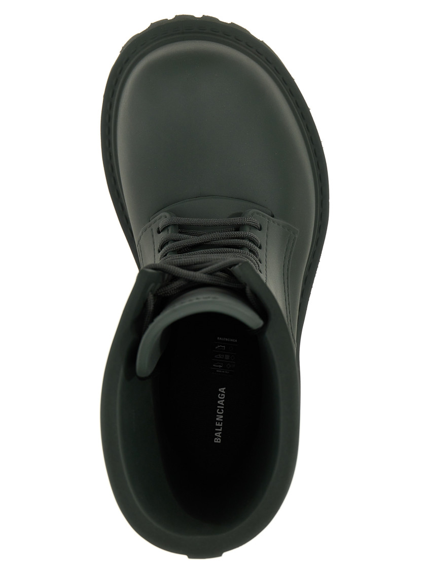 Balenciaga Dark Green Steroid Lace Up Boots for Men Online India