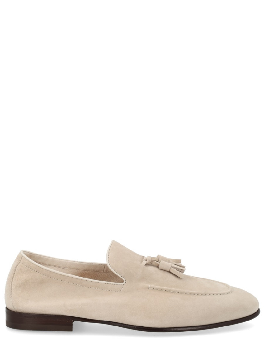 Brunello Cucinelli Beige Solid Soft Loafers for Men Online USA at