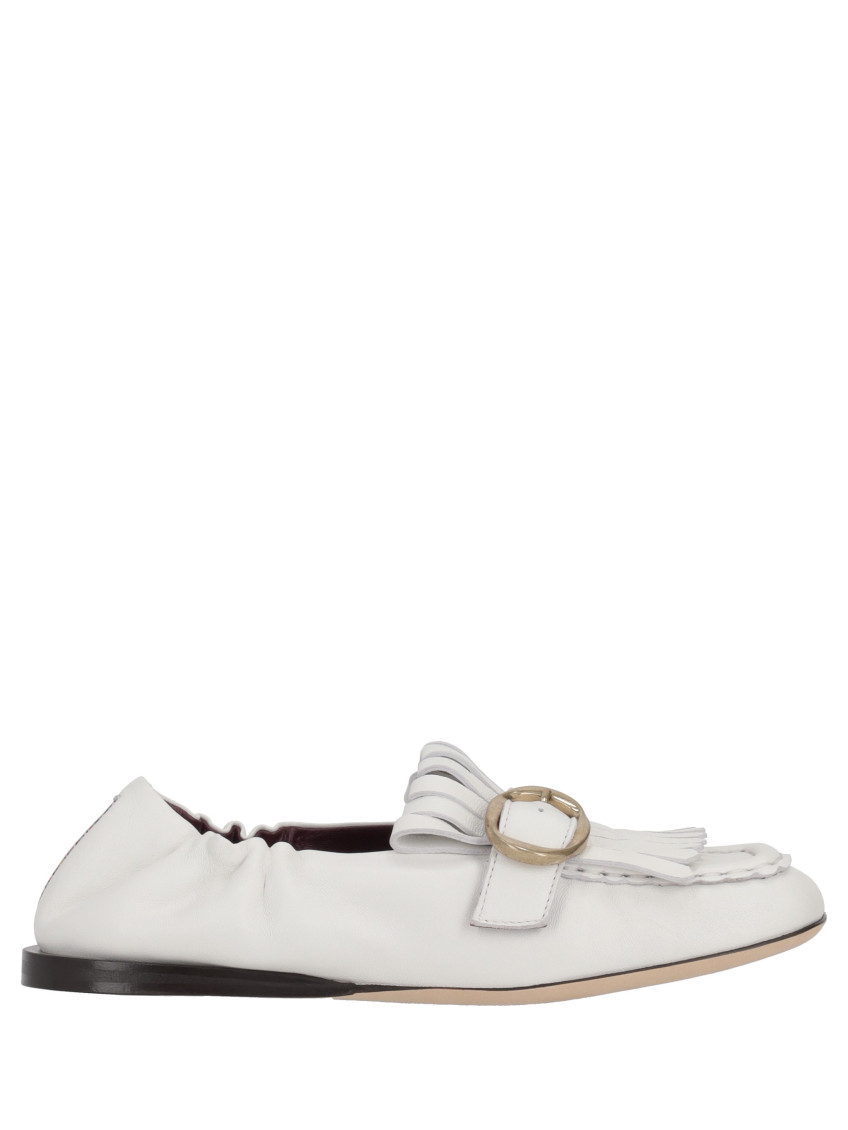 Paul Smith Slip on Leather Classic Loafer in Cream Paul Smith Leather Loafers, Black main image 4