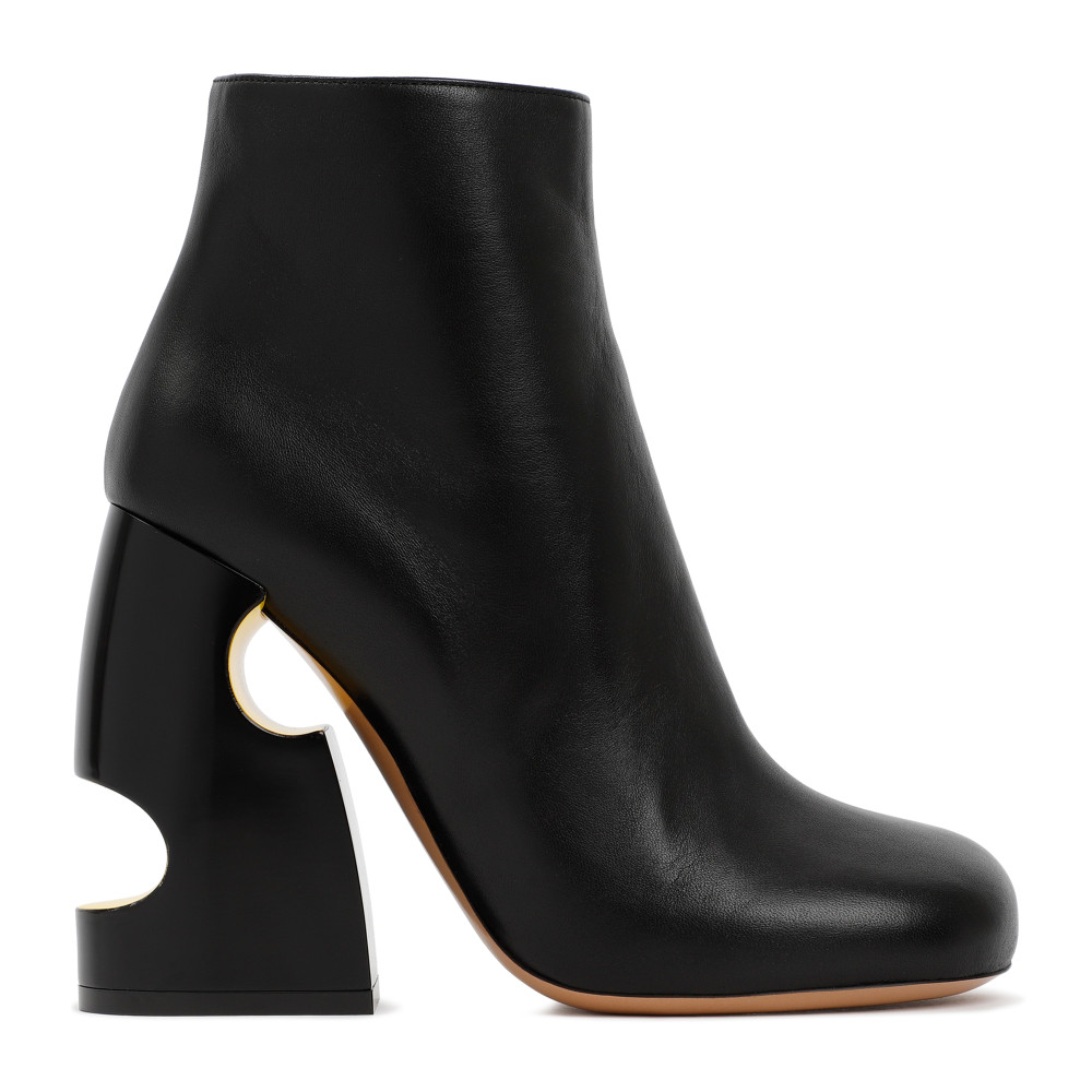 Off-white 110 Meteor Block Ankle Boots In Nappa Leather In Black