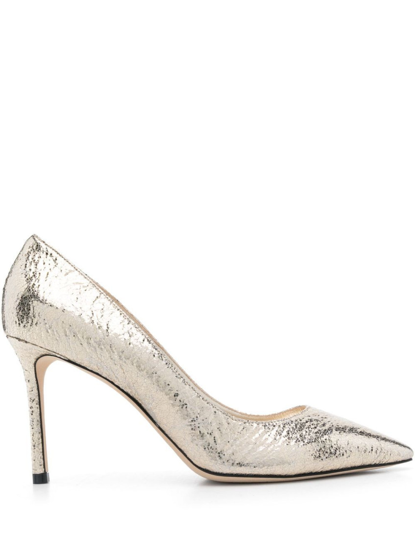 Jimmy Choo Golden Slip On Pumps In Golden