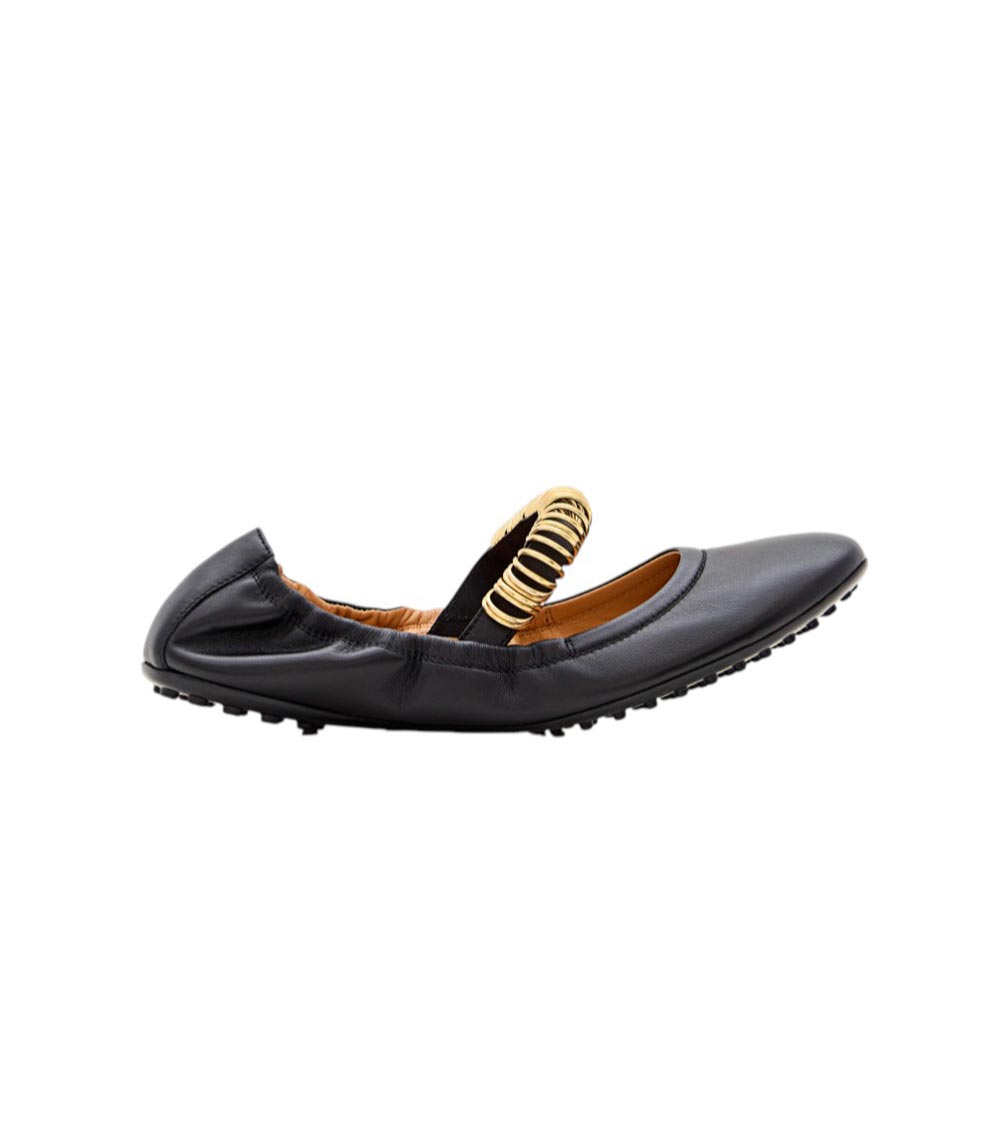 Tod's Black Ring Ballet Flats In Black