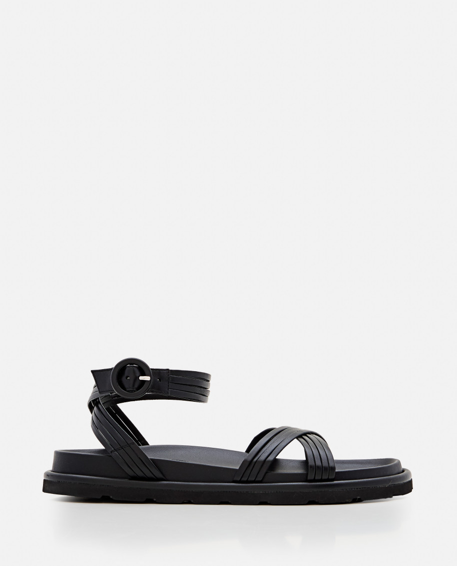 Gianvito Rossi Black Nappa Leather Lianne Sandals In Black