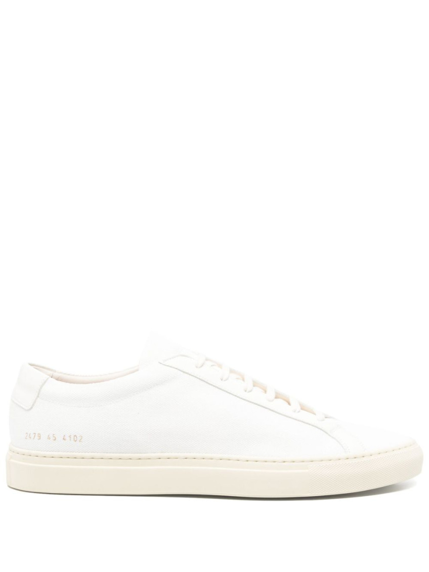 Common Projects Almond Toe Low-top Sneakers With Flat Rubber Sole