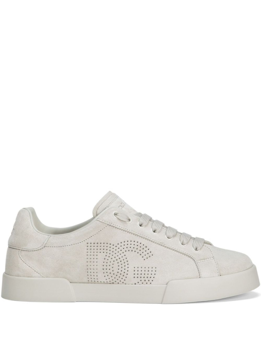 Dolce & Gabbana Portofino Calfskin Sneakers Dg Logo