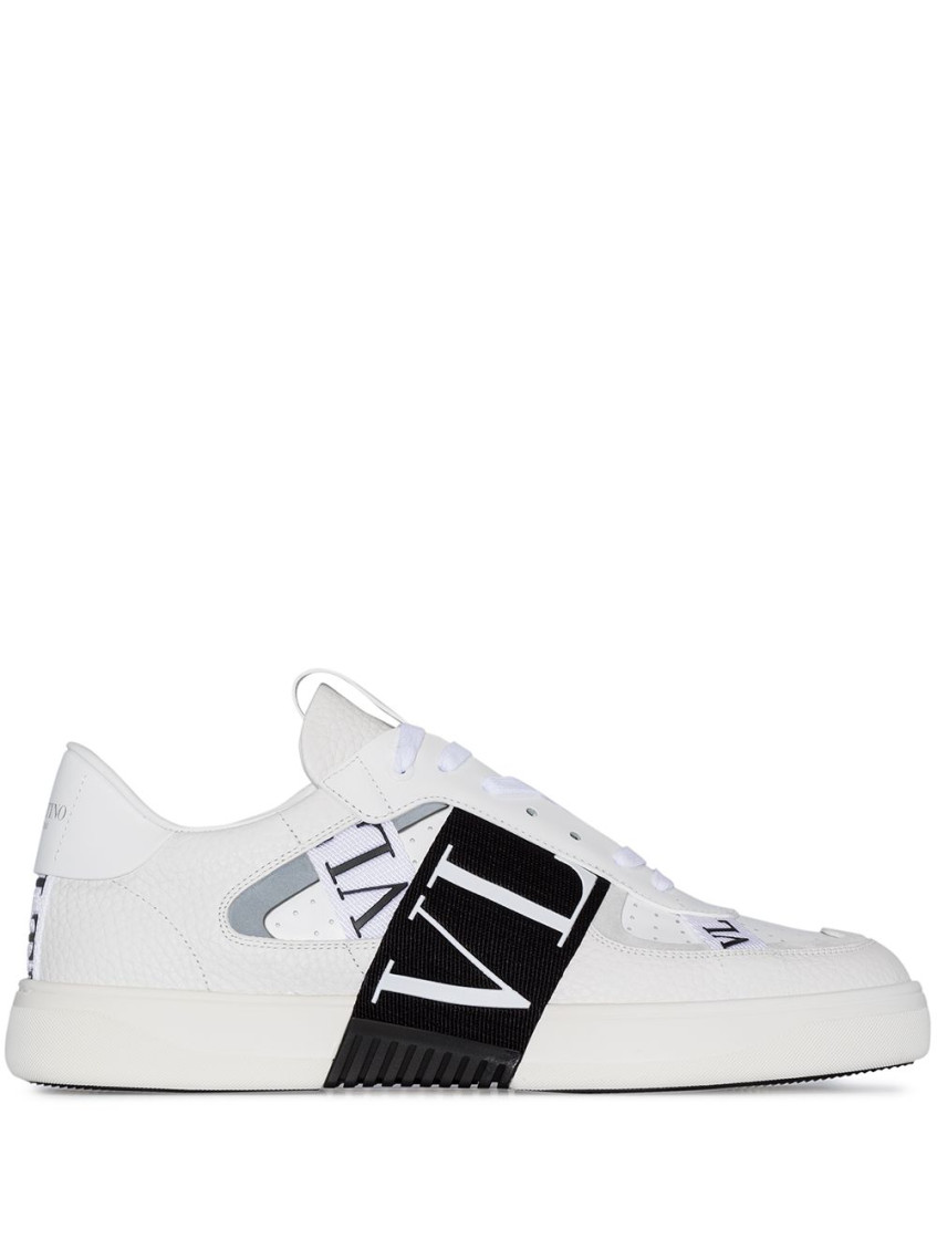 Valentino Vl7n Leather And Fabric Low-top Sneakers