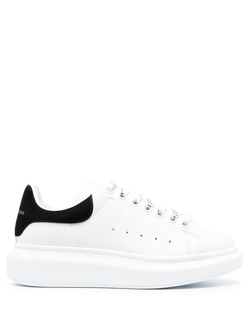 Alexander Mcqueen White Sneakers With Logo On The Tongue And Logo Lettering On The Rear In Leather W