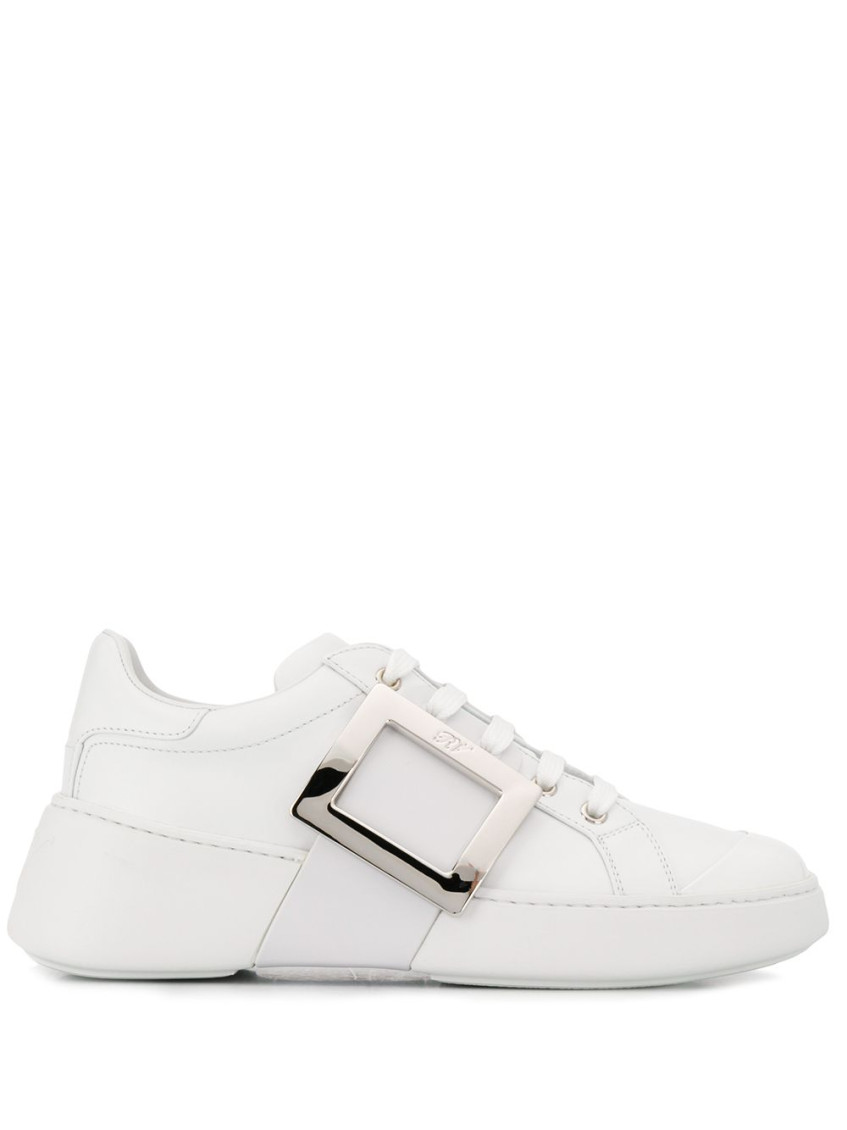 Roger Vivier White Leather Sneakers