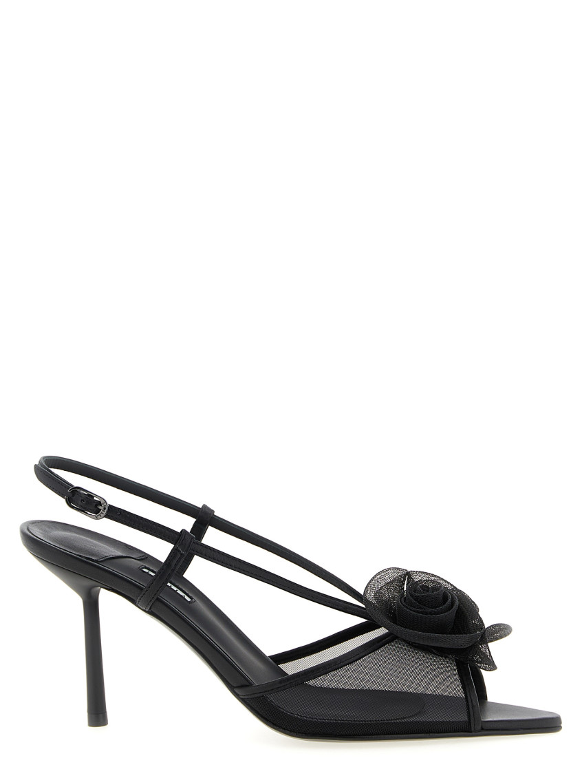 Le Silla Black Open Toe Heels