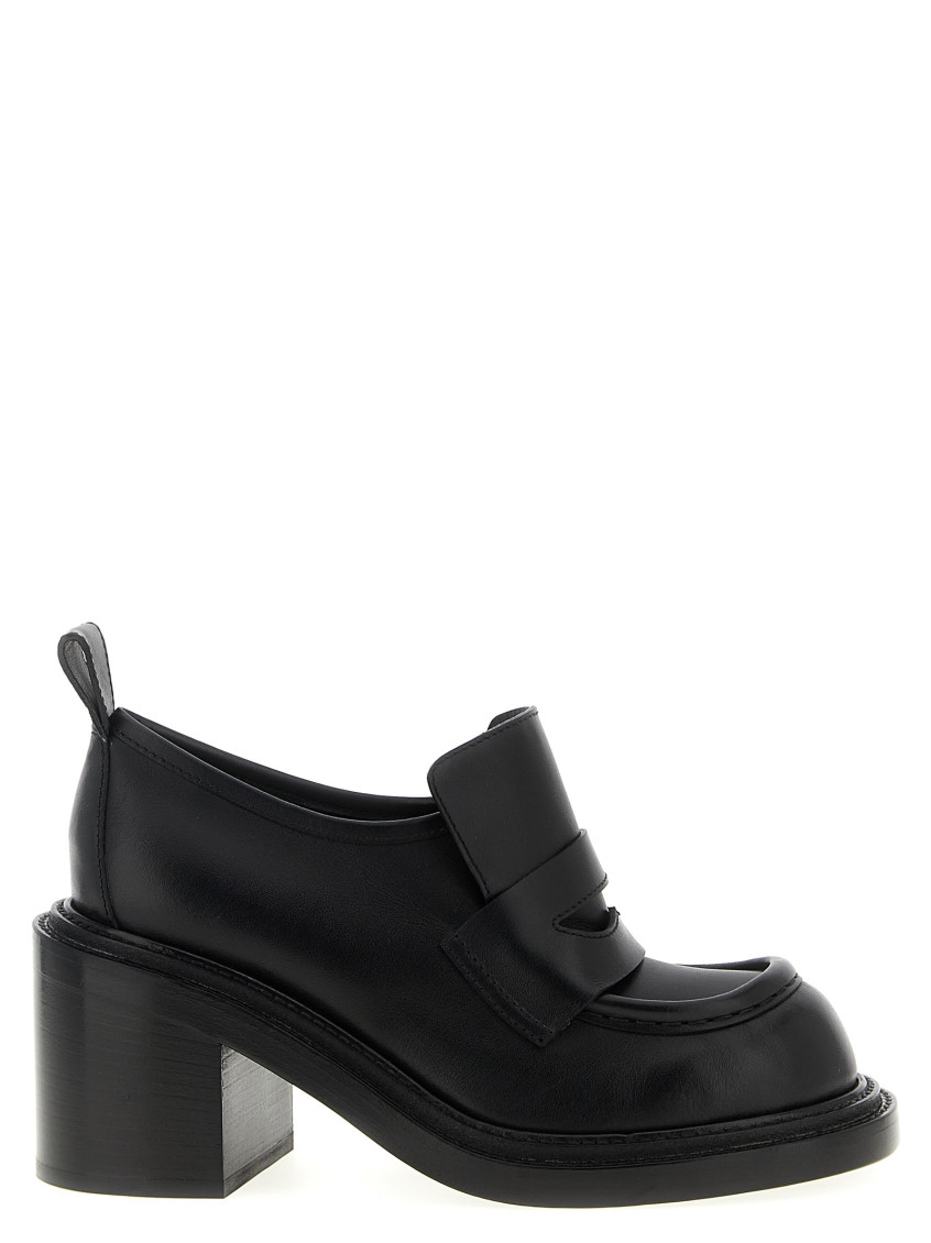 Moschino 90mm Olivia Leather Loafers In Black