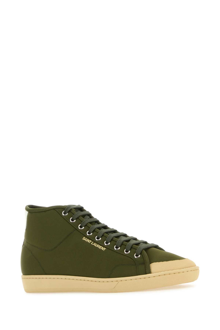 スニーカー SAINT LAURENT OLIVE GREEN NYLON COURT CLASSIC SL/39 SNEAKERS Saint Laurent Olive Green Nylon Court Classic SL/39 Sneakers