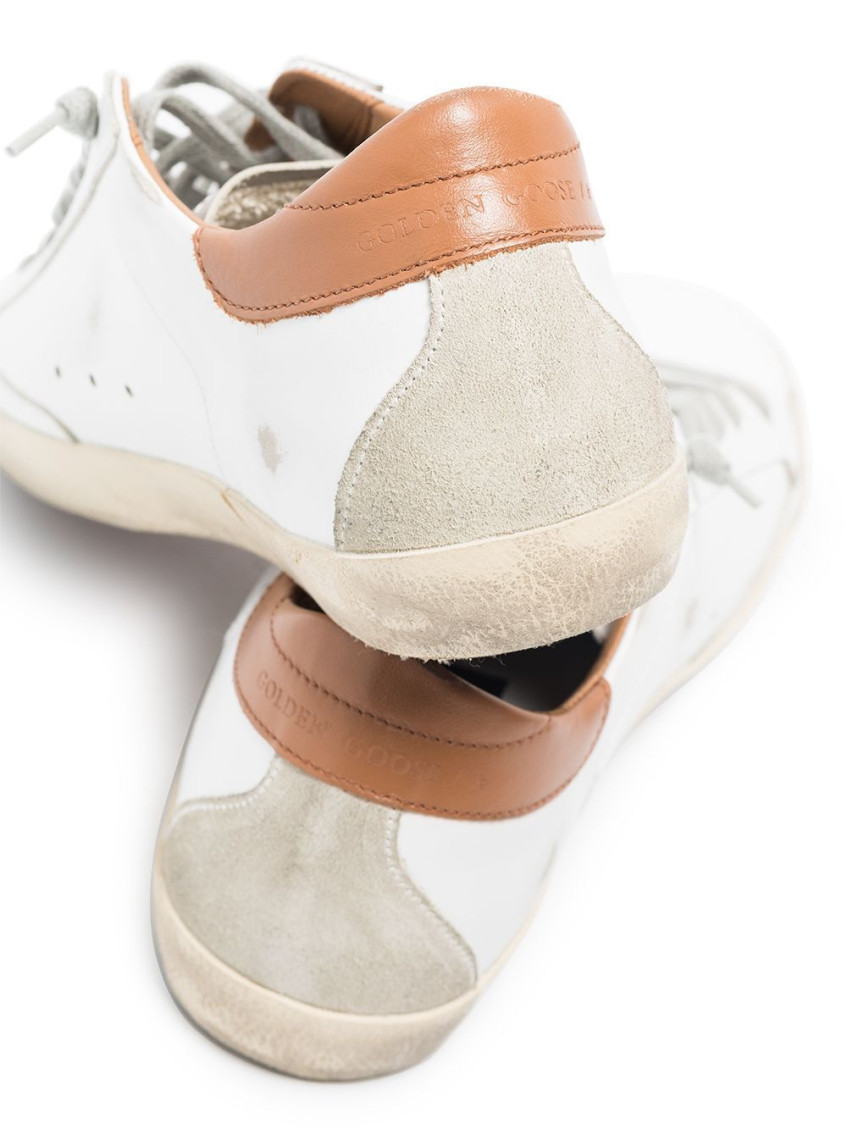 Golden Goose Super-star Leather Low-top Sneakers In White