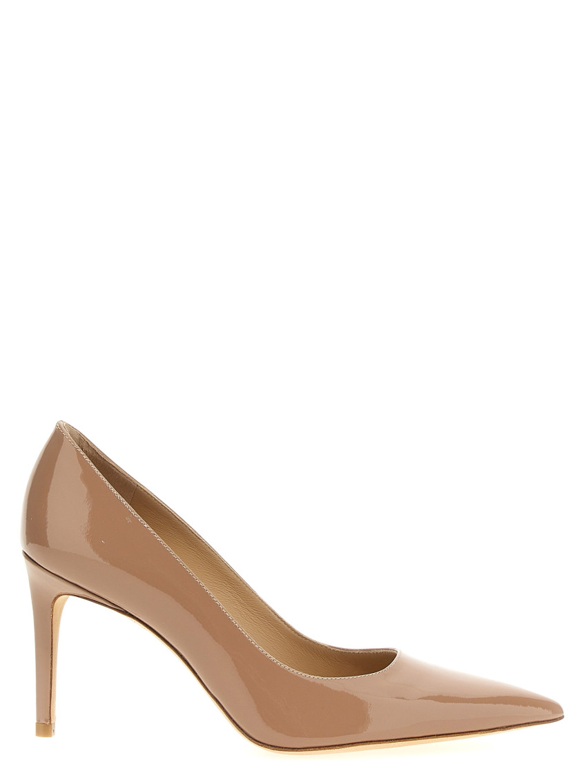 Stuart Weitzman Stuart 85mm Leather Pumps In Beige