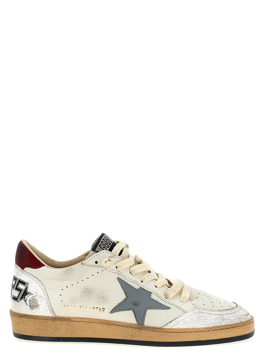 Golden Goose Ball Star Leather Sneakers In Red