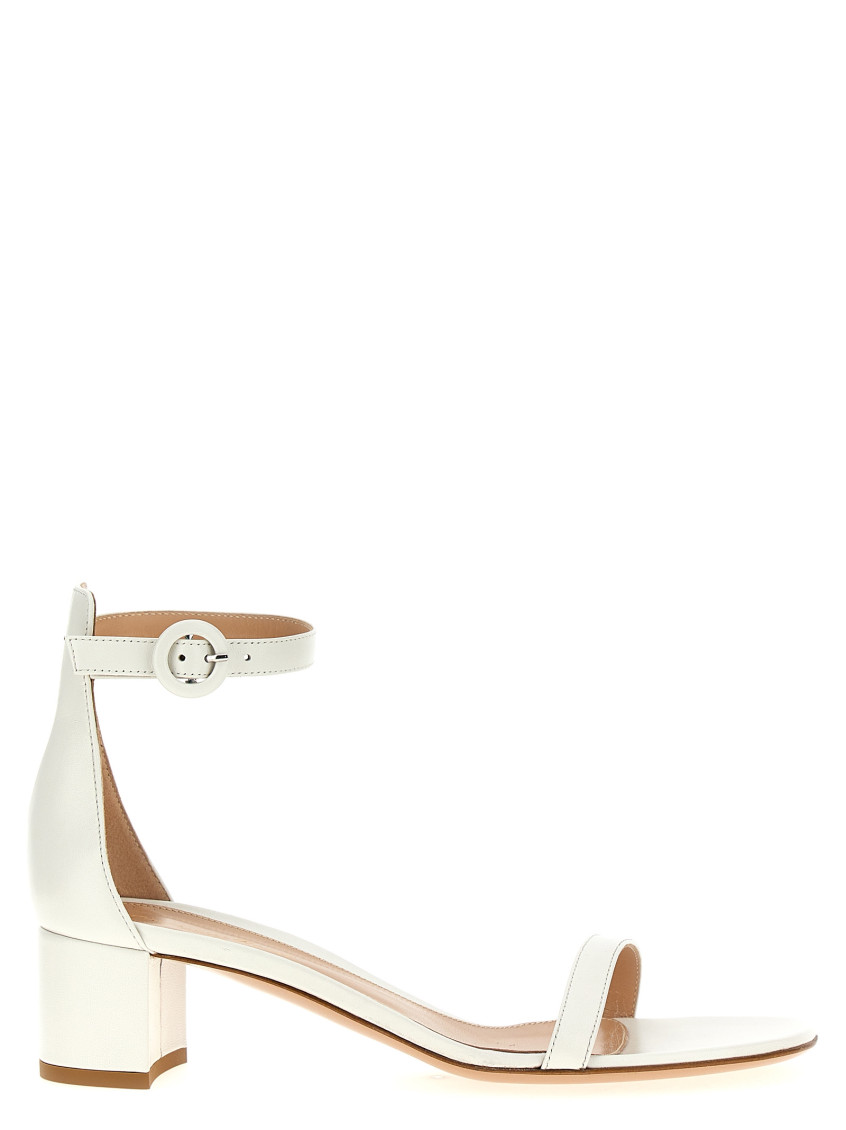 Gianvito Rossi 45mm Gaeta Sandals In White