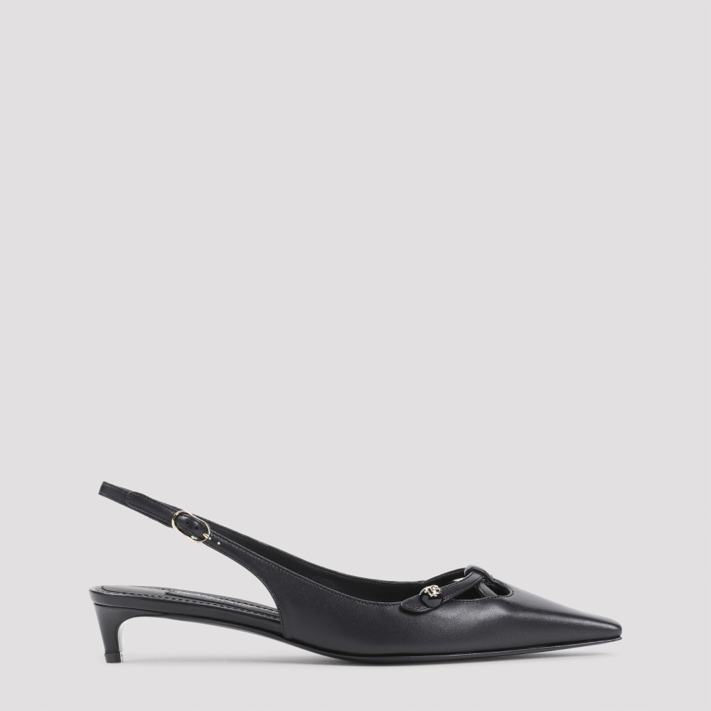 Shop Dolce & Gabbana Black Leather Pumps