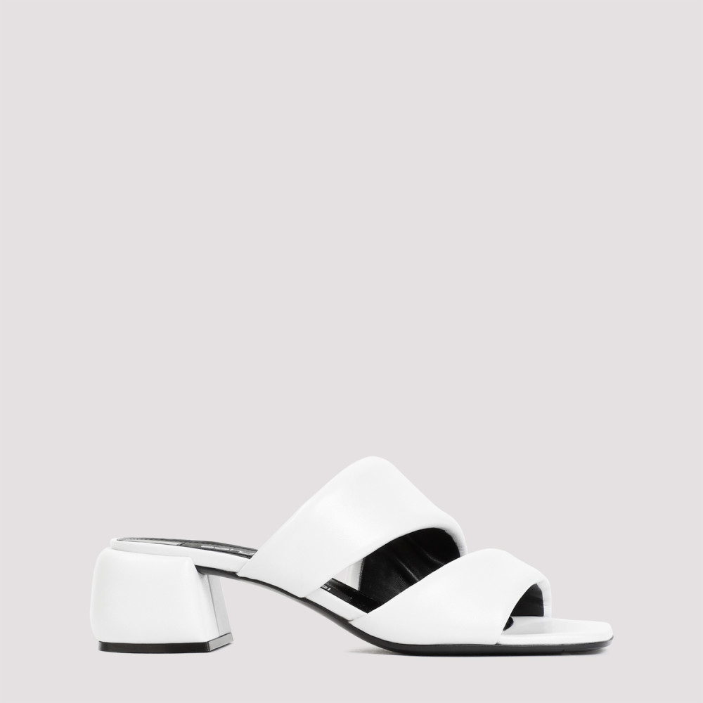 Sergio Rossi Spongy 45mm Leather Sandals In Black