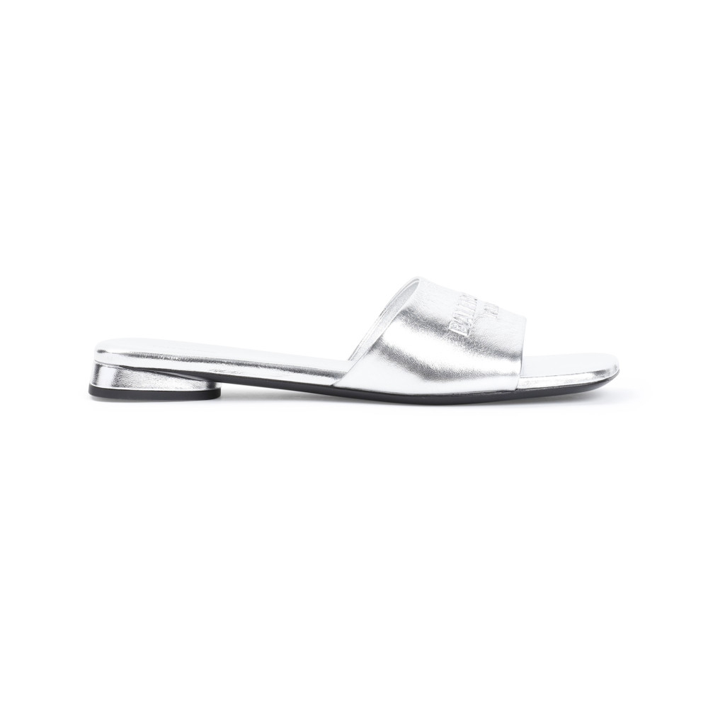 Balenciaga Duty Free Slides In Silver