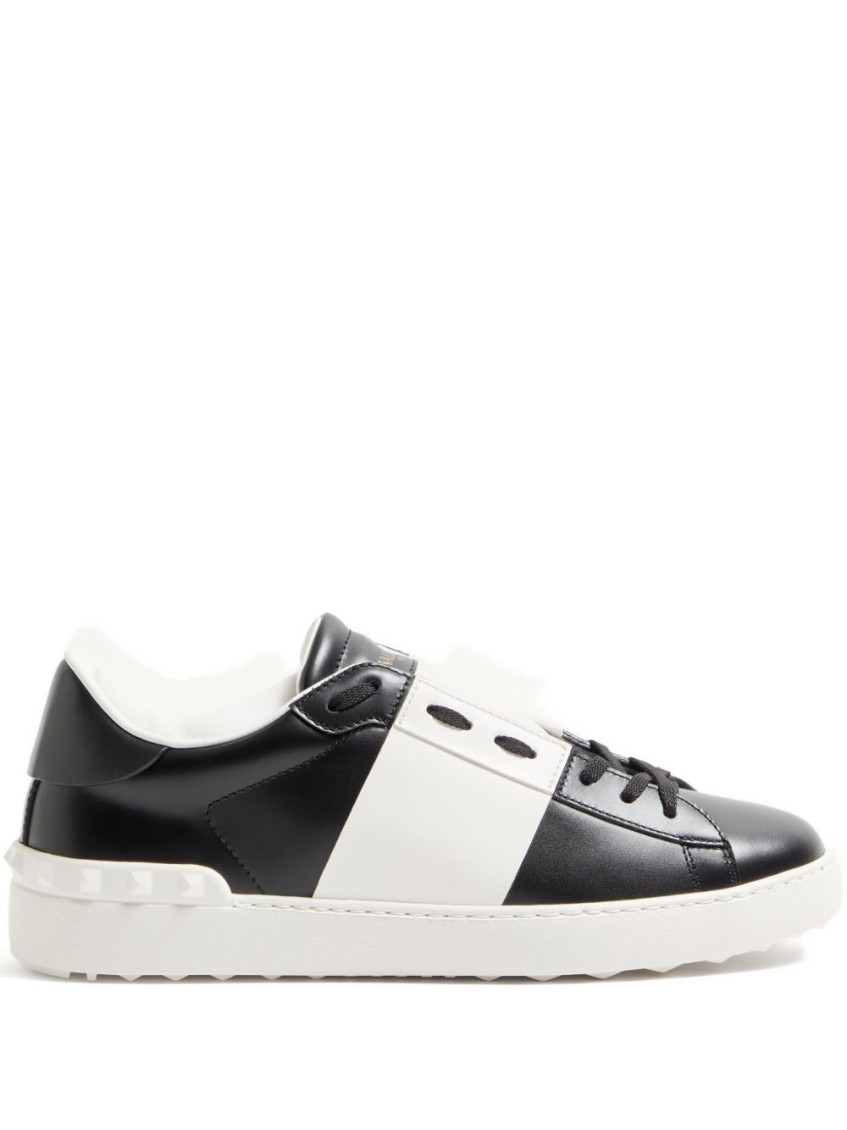 Valentino Garavani Black Lace Up Sneakers for Men Online USA at