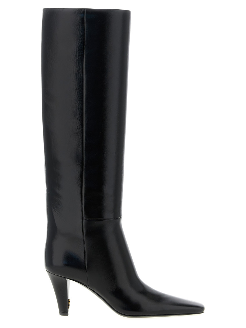 Saint Laurent Black Leather Boots