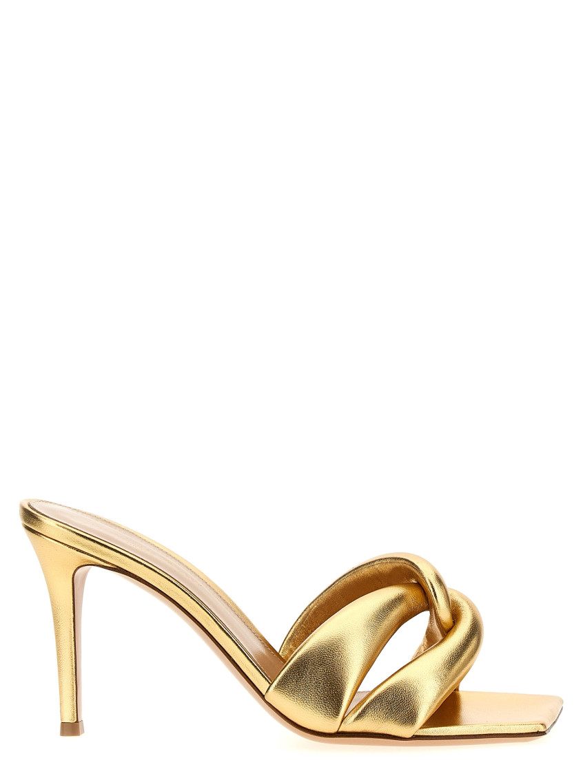 Gianvito Rossi Golden Amour Heels In Golden