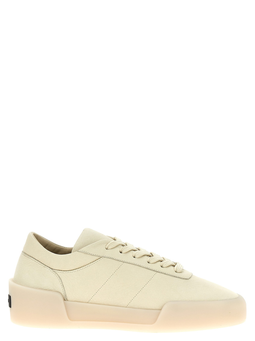 Fear Of God Man Sneakers Ivory Size 7 Leather In Metallic