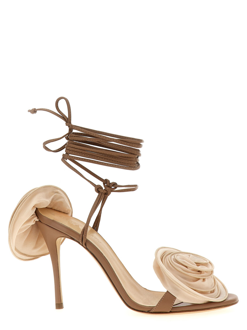 Magda Butrym Beige Rose Heels In Beige