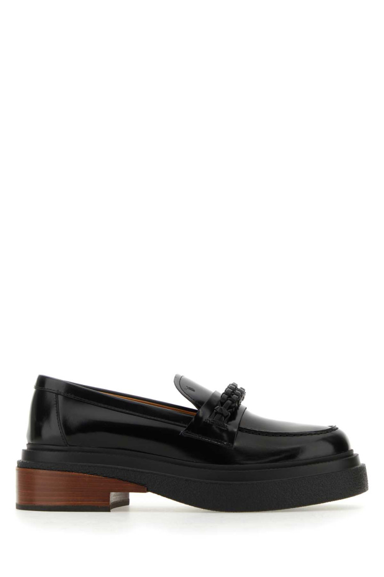 Tod's Black Slip On Loafers In Black