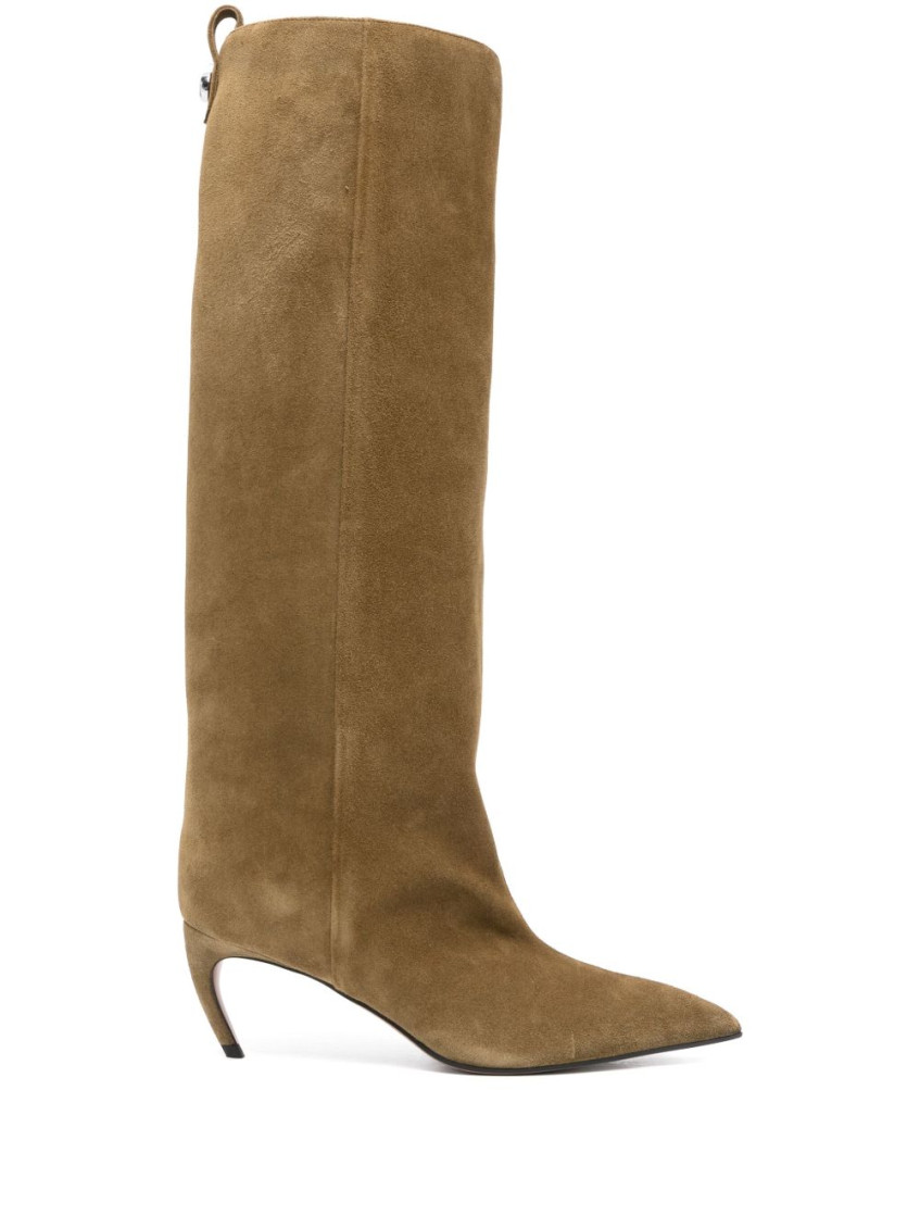 Attico Green Pointed Toe Boots