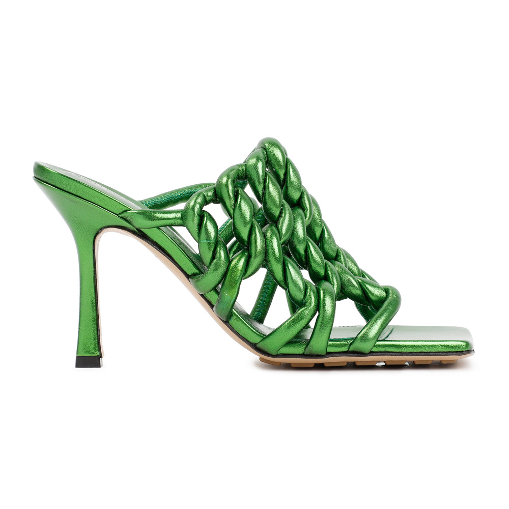 Bottega Veneta Stretch 100 Mules In Nappa Leather In Green