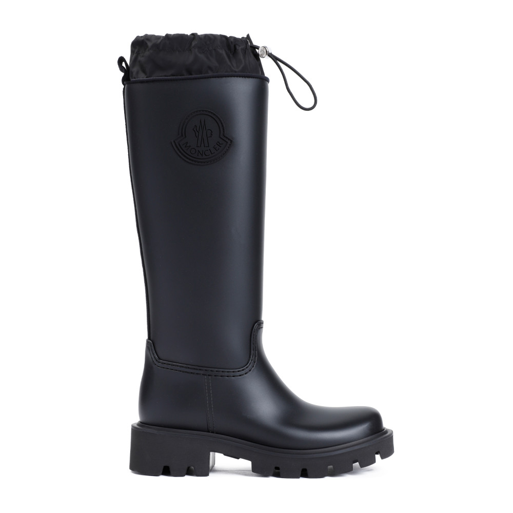 Moncler Black Kickstream Waterproof Knee High Boots In Black