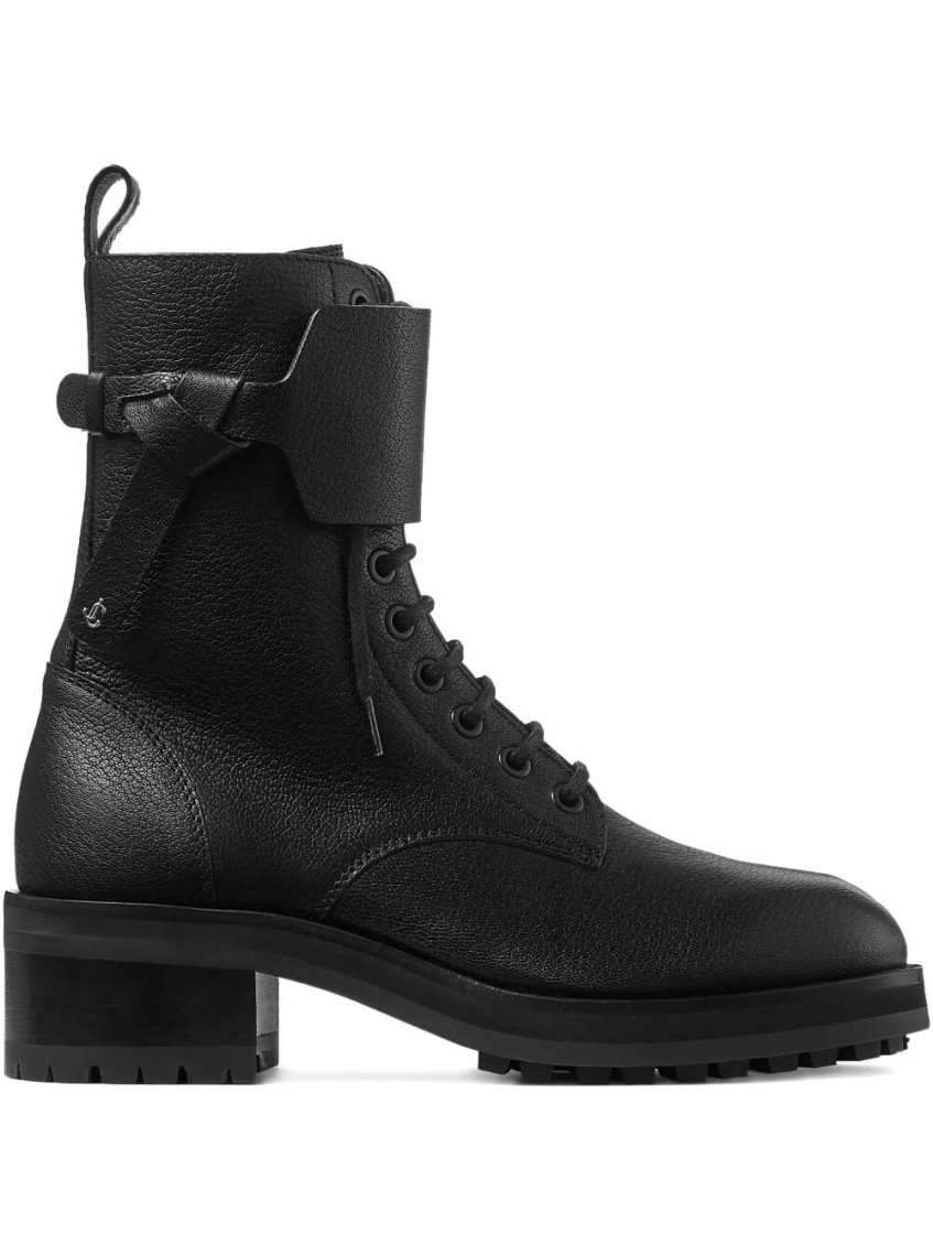 Jimmy Choo Rosabel Leather Lace-up Combat Boots Shoes In Multi