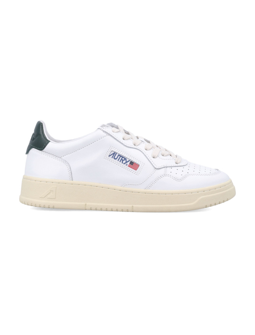 Autry White Lace Up Sneakers In White